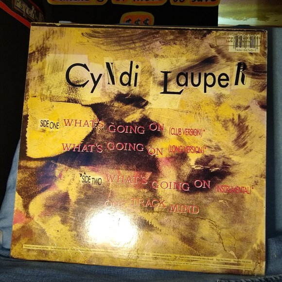 Cyndi Lauper What's Going On Single Gold Stamp Promo RARE 1987 Vinyl Record - Picture 2 of 5